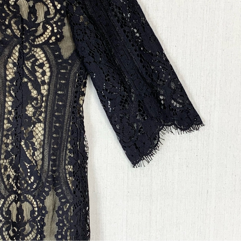 RN‎ Studio~NWT~Women's Elegant Black Lace Party/Cocktail Midi Dress~Sz 10P - Picture 5 of 15